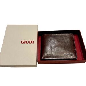 Giudi Made in Italy Men's Brown Leather Wallet New